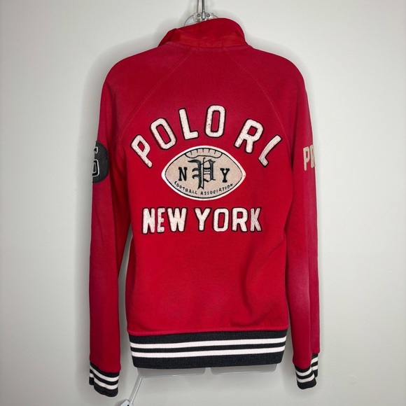 Polo Ralph Lauren Other - Vintage Polo Ralph Lauren Varsity Jacket Red Size small spell out patches Sporty